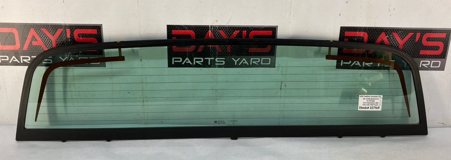 2002 Cadillac Escalade EXT Rear Back Window Glass Heated OEM