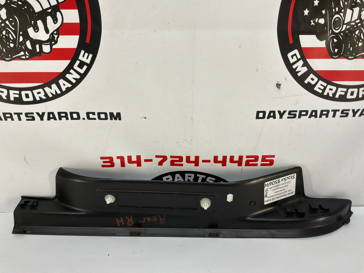 2014 Chevy SS Sedan LH Driver Rear Door Sill Scuff Plate Panel Trim OEM