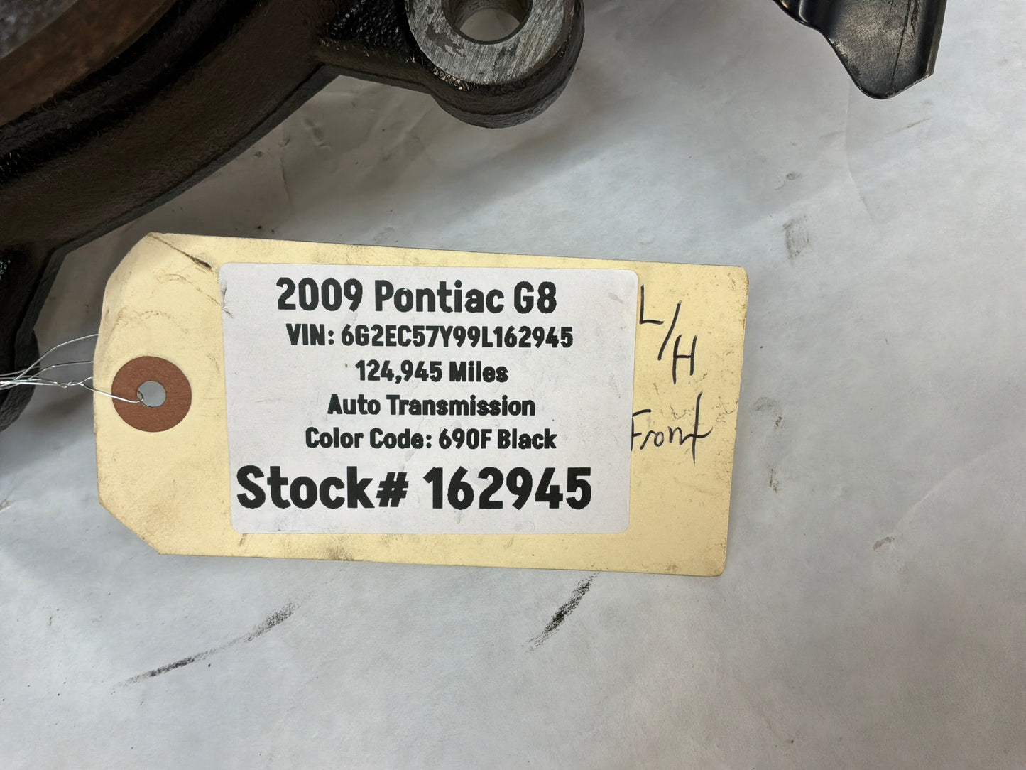 2009 Pontiac G8 GT LH Driver Front Suspension Spindle Knuckle Hub Assembly OEM