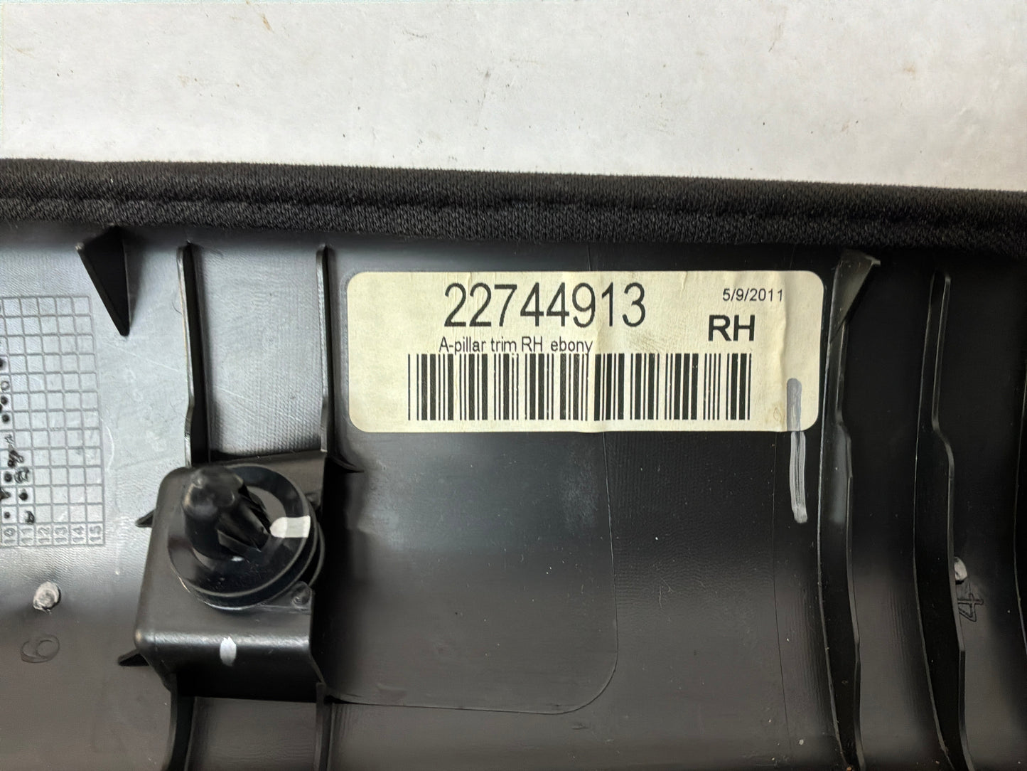 2011 Cadillac CTS-V Coupe RH Passenger Interior A Pillar Molding Trim Panel OEM