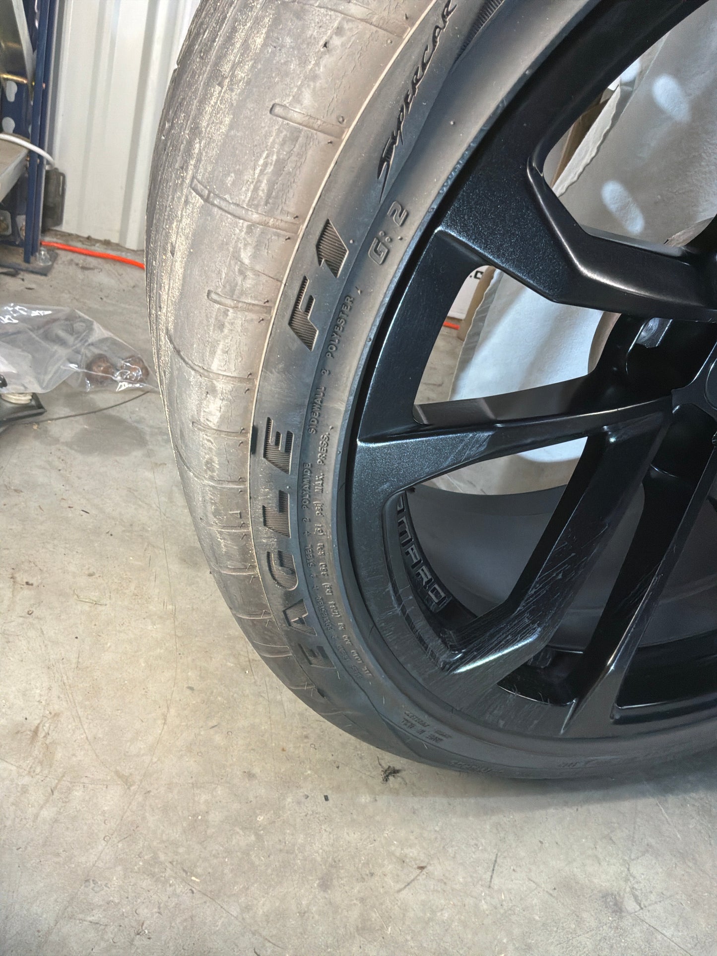 2014 Chevy Camaro ZL1 Factory OEM Wheels Rims and Goodyear Eagle F1 Tires 20X10 20X11