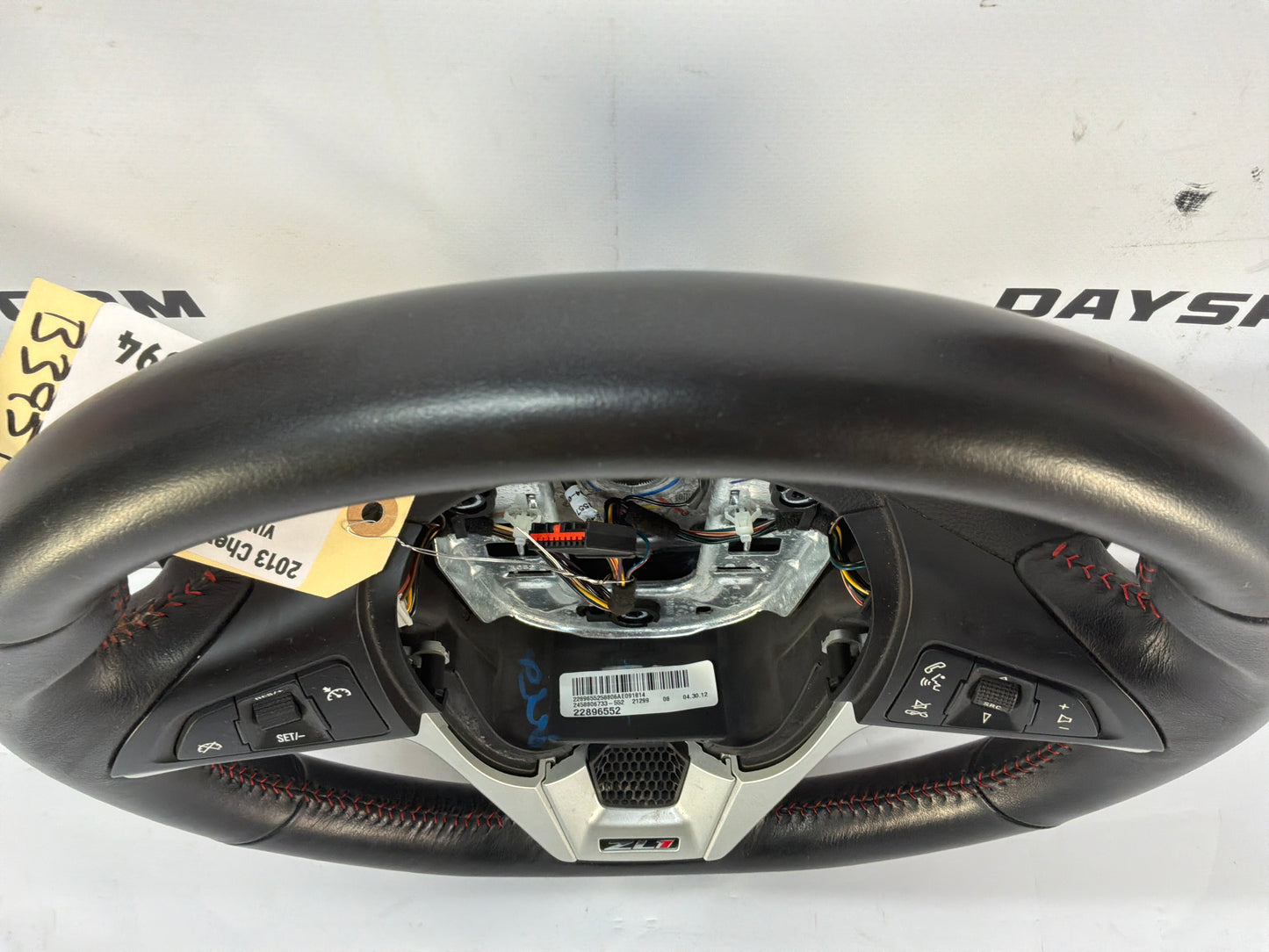 2013 Chevy Camaro ZL1 Steering Wheel w/ Buttons Black Leather OEM