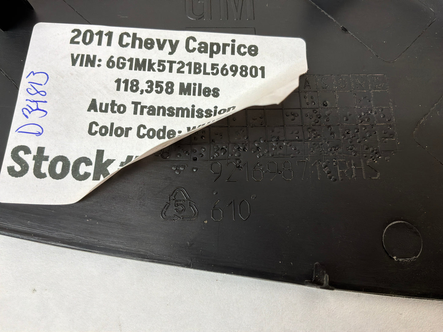 Dash end trim - Day's Parts Yard