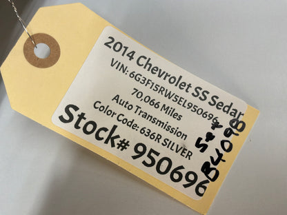 2014 Chevy SS Sedan Seats Fronts and Rears Black Leather Alcantara Suede OEM