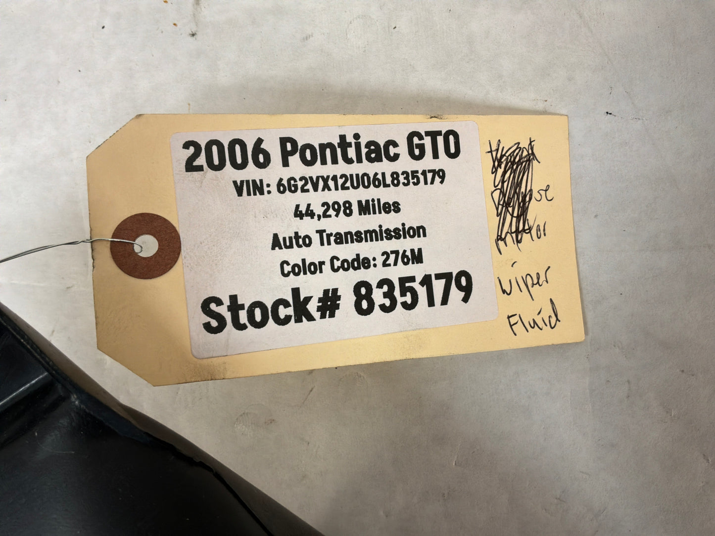 2006 Pontiac GTO Windshield Washer Pump Reservoir Tank Bottle OEM