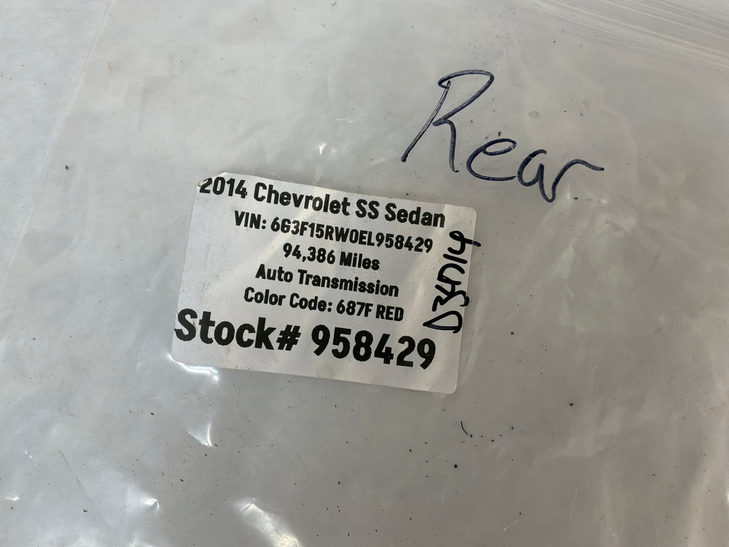 Rear cradle bolts - Day's Parts Yard