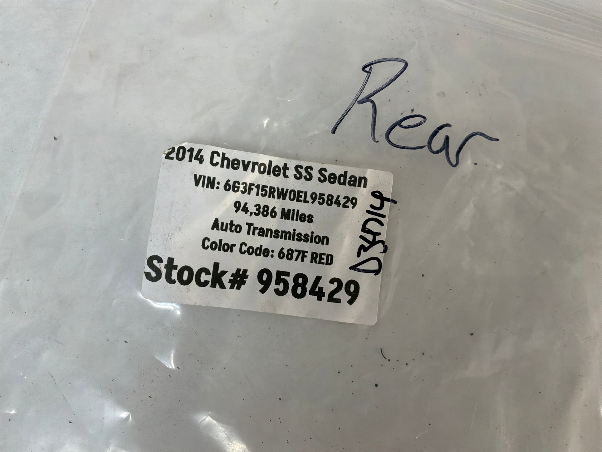 Rear cradle bolts - Day's Parts Yard