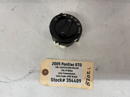 2005 Pontiac GTO Headlight Head Lamp Dash Light Dimmer Control Switch OEM