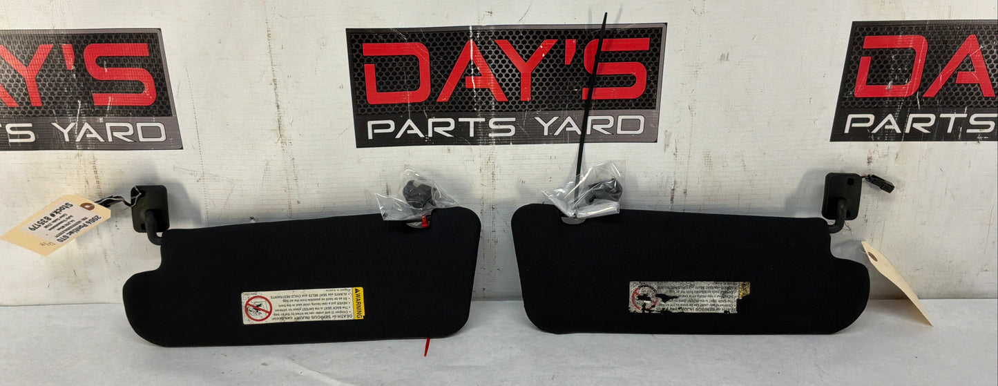 2006 Pontiac GTO RH & LH Sun Visors Shades Sunvisors w/ Clips OEM