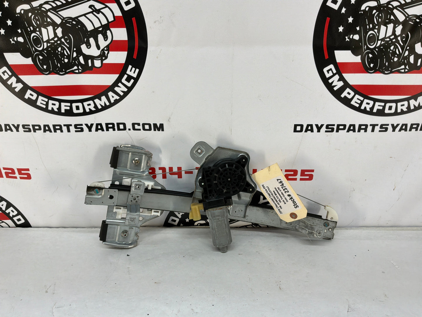 2016 Chevy Caprice PPV LH Driver Rear Window Regulator w/ Motor OEM