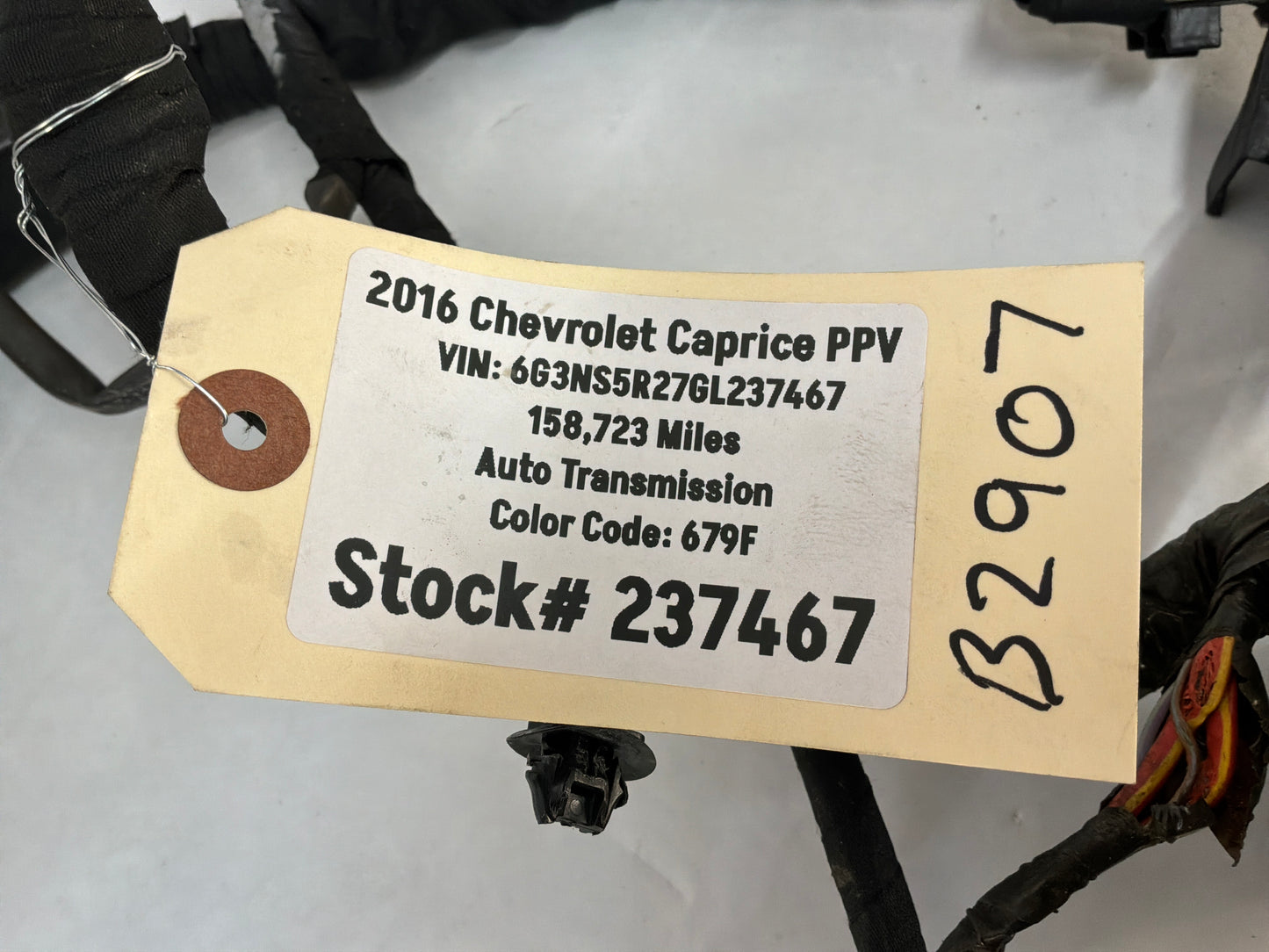 2016 Chevy Caprice PPV Fire Wall Front Chassis Engine Bay Wire Wiring Harness OEM