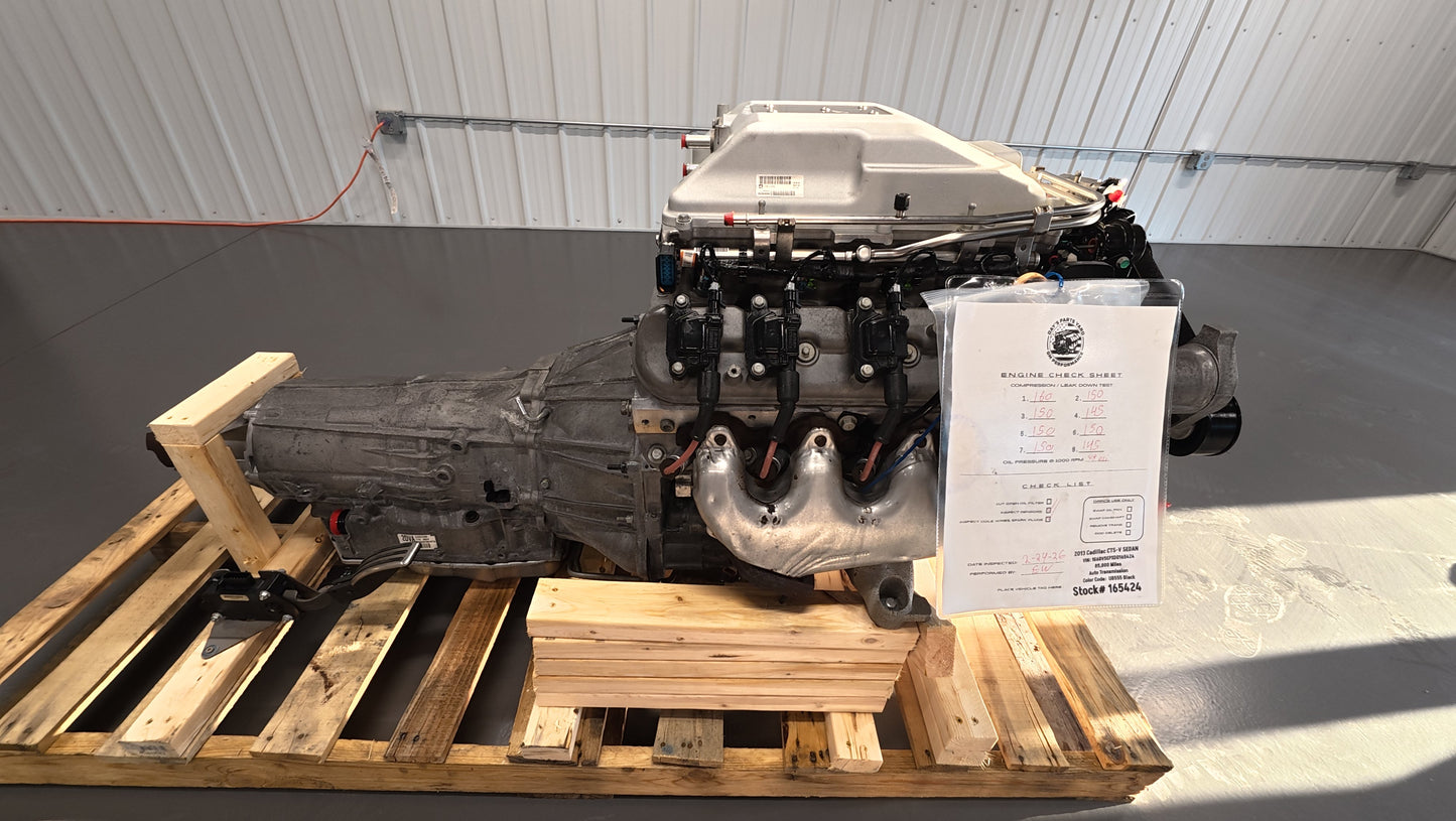 LSA 6.2L Factory Supercharged Engine Motor 6L90 Auto Trans Drivetrain Pullout 556HP - Day's Parts Yard