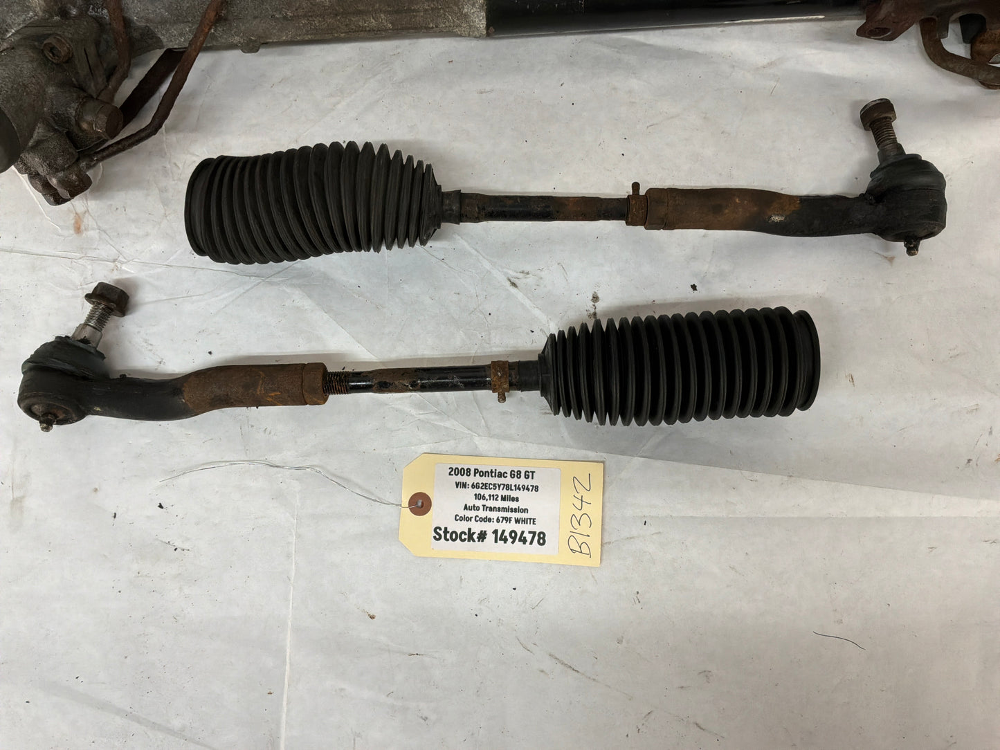 2008 Pontiac G8 GT Power Steering Rack and Pinion Gear Assembly  OEM