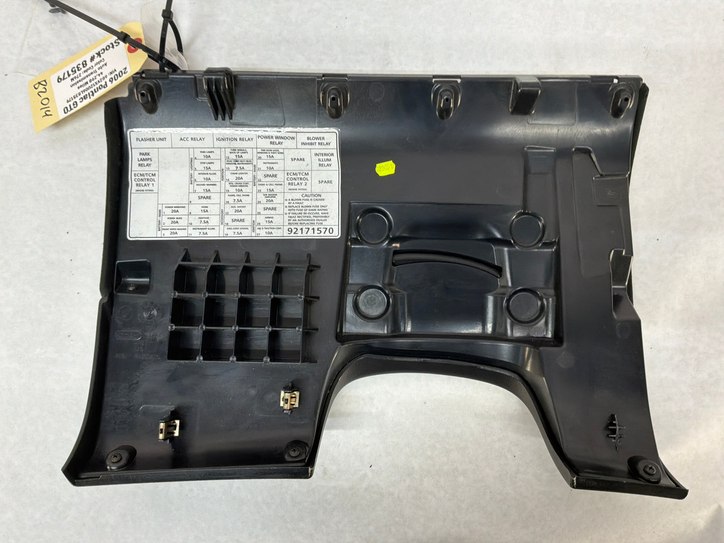 2006 Pontiac GTO Black Suede Lower Dash Knee Bolster Fuse Cover OEM