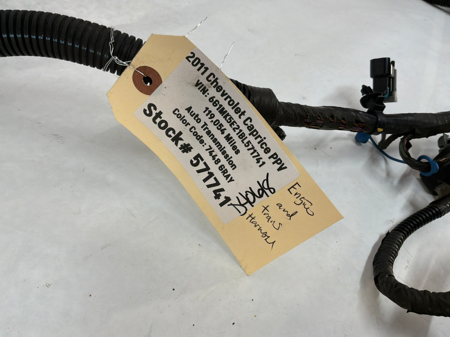 2011 Chevy Caprice PPV Engine Motor Transmission Wire Wiring Harness OEM