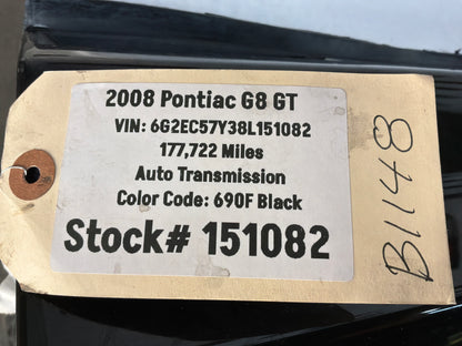 2008 Pontiac G8 GT RH Passenger Rocker Molding Side Skirt Panel Trim Black OEM