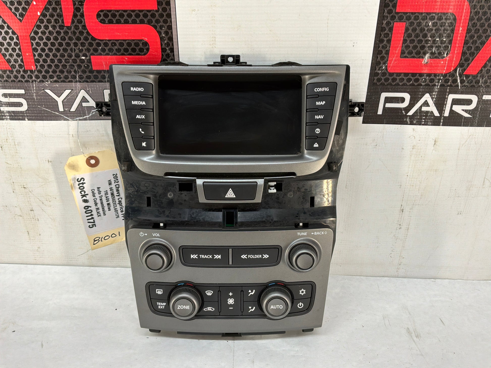 2012 Chevy Caprice PPV Radio Stereo HVAC Temperature Control Panel Unit OEM - Day's Parts Yard
