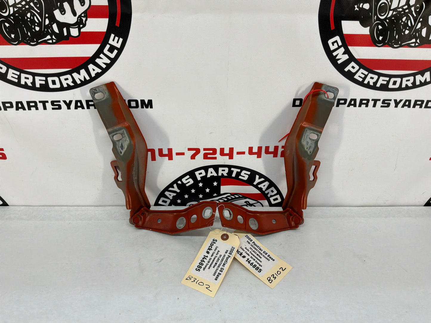 2008 Pontiac G8 Base RH & LH Hood Hinges Set OEM