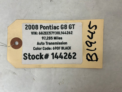 2008 Pontiac G8 GT Trunk Deck Lid License Plate Tag Lights Lamps Housings OEM