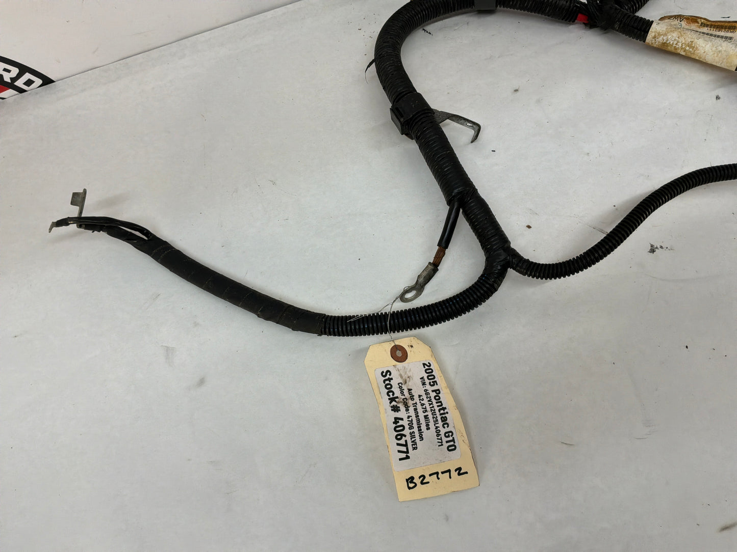 2005 Pontiac GTO Starter Alternator Positive Negative Battery Cable Wire Wiring Harness OEM
