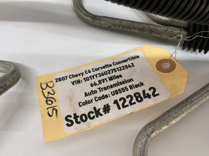 2007 Chevy C6 Corvette Convertible Power Steering Lines OEM