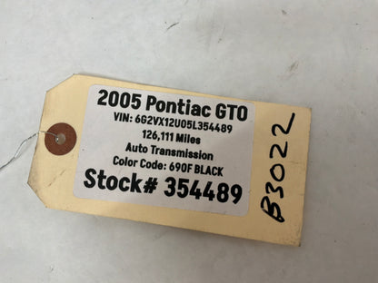 2005 Pontiac GTO Windshield Dash Cowl Defrost Panels Vent Trim Grills OEM