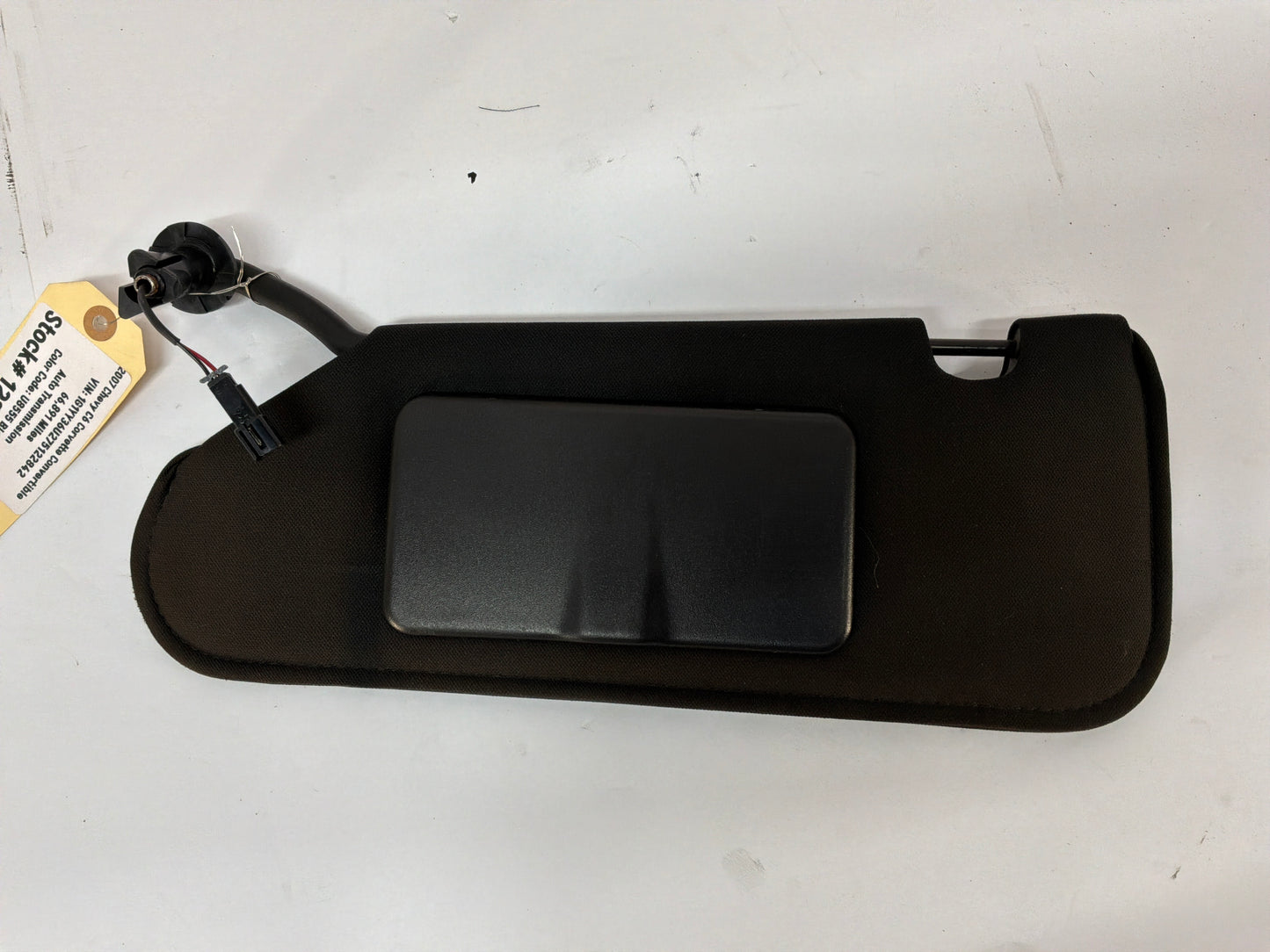 2007  Chevy C6 Corvette Convertible Sunvisors Sun Shades Visors Ebony Black OEM