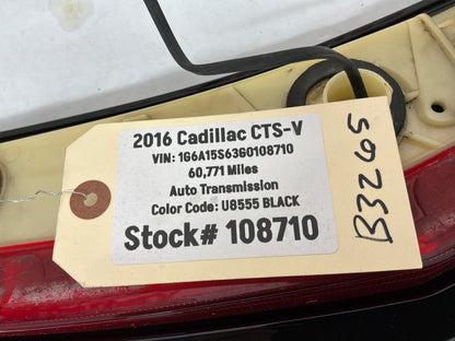 2016 Cadillac CTS-V Rear Trunk Spoiler w/ Brake Light Black OEM