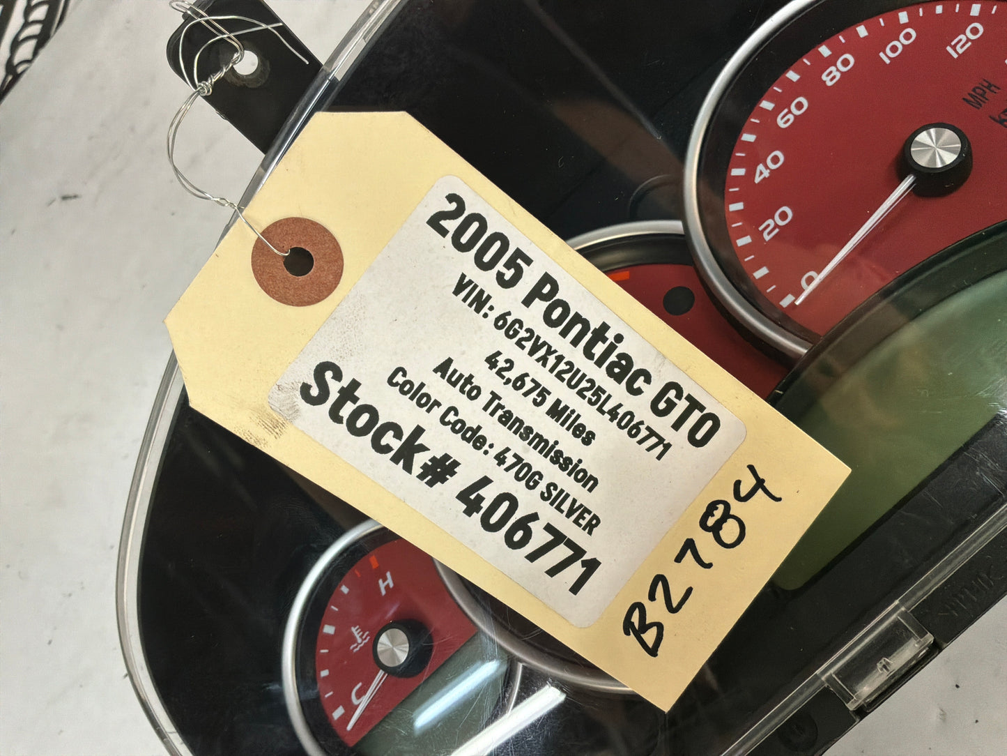 2006 Pontiac GTO Red Instrument Gauge Cluster Speedometer Red OEM 42K