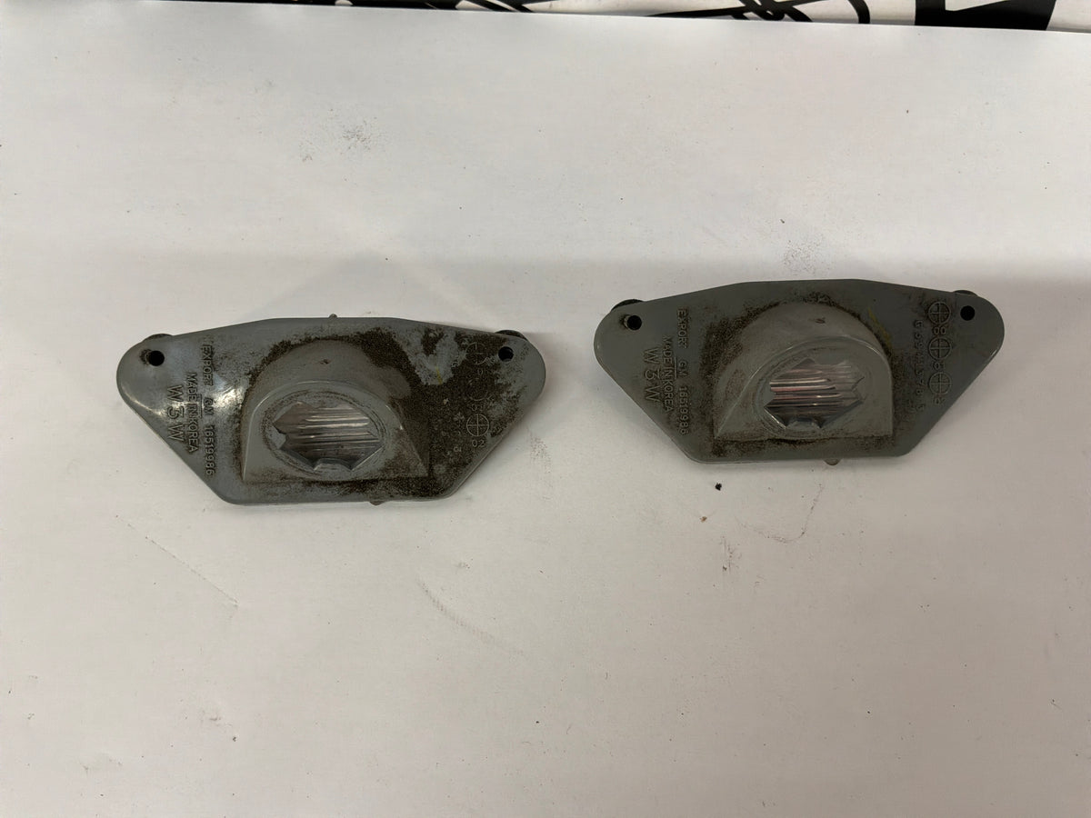 2002 Chevy C5 Corvette Convertible RH & LH License Plate Tag Lights OEM