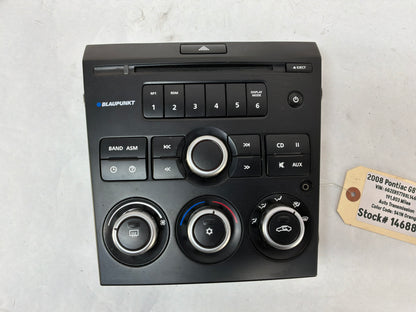 2008 Pontiac G8 Base Blaupunkt AM FM Radio CD Player Climate Control Face Plate OEM