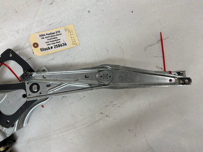 2004 Pontiac GTO RH Passenger Window Regulator w/ Motor OEM