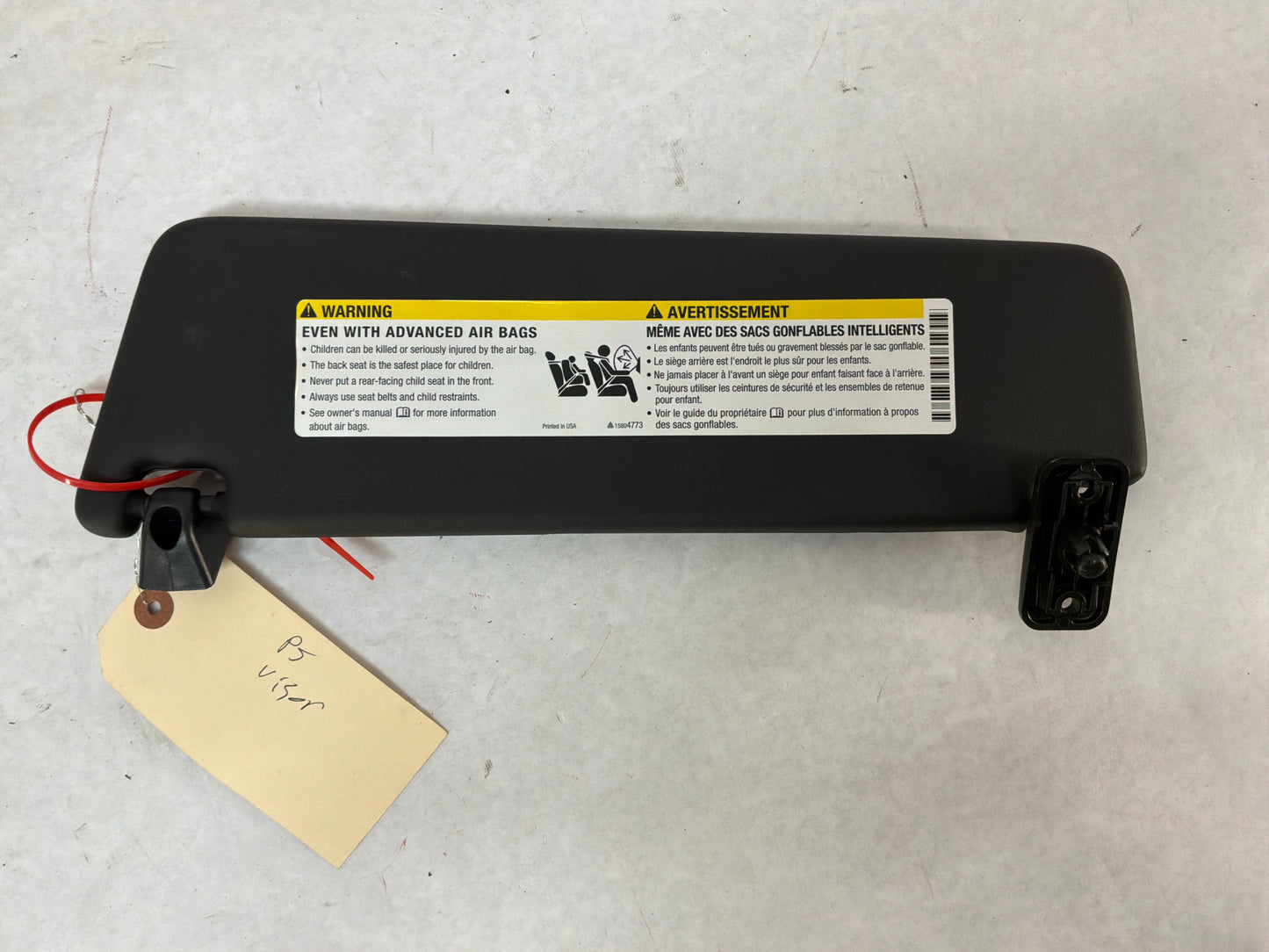 2013 Chevy Camaro 1LE RH & LH Sunvisors Sun Visors Shades w/ Clips OEM