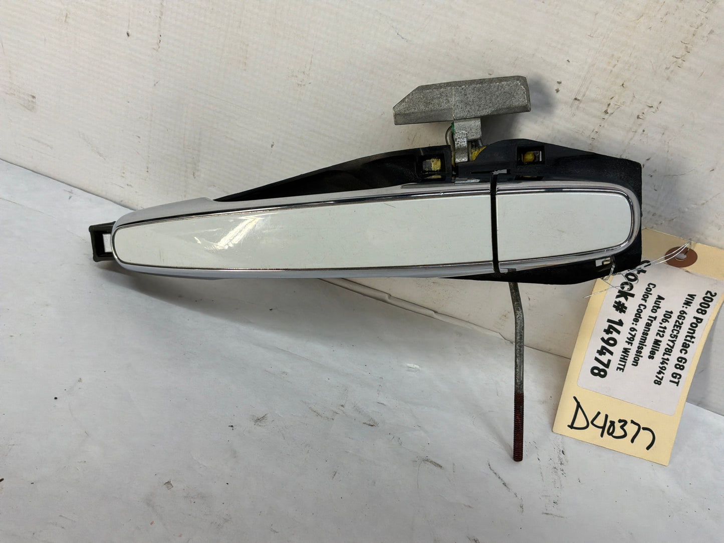 2008 Pontiac G8 G LH Driver Rear Exterior Door Handle