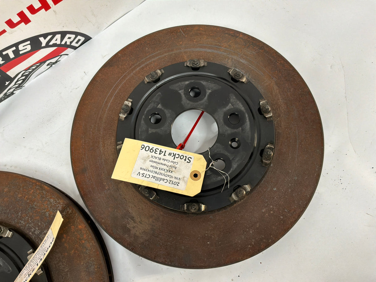 2012 Cadillac CTS-V RH & LH Front 6 Piston Brake Rotors OEM