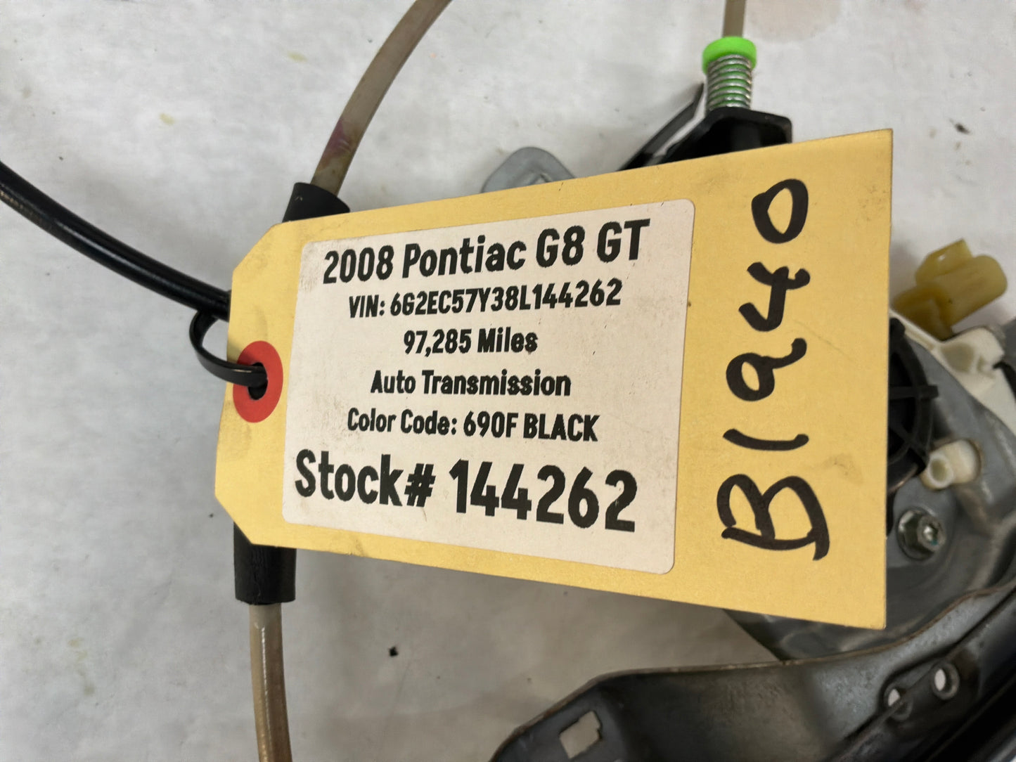 2008 Pontiac G8 LH Driver Front Door Window Regulator Motor OEM