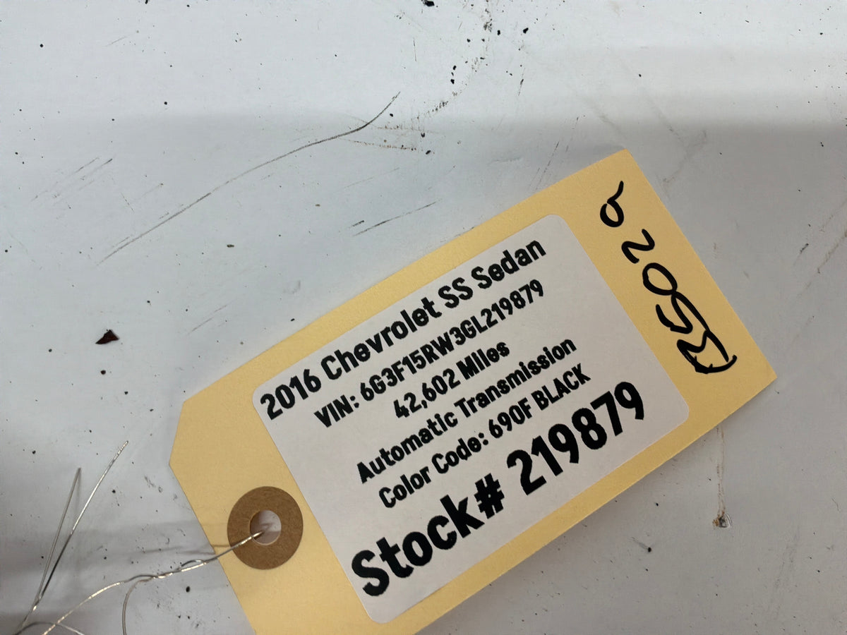 2016 Chevy SS Sedan LH Driver Lower B Pillar Carpet Retainer Trim Panel OEM