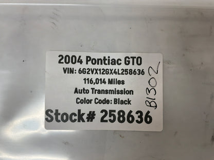 2004 Pontiac GTO Top and Bottom Rear Coil Spring Isolators Rubber OEM