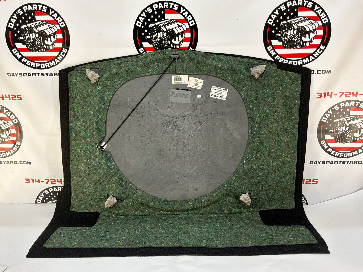 2008 Pontiac G8 GT Spare Tire Trunk Compartment Floor Carpet Mat Panel Cover OEM