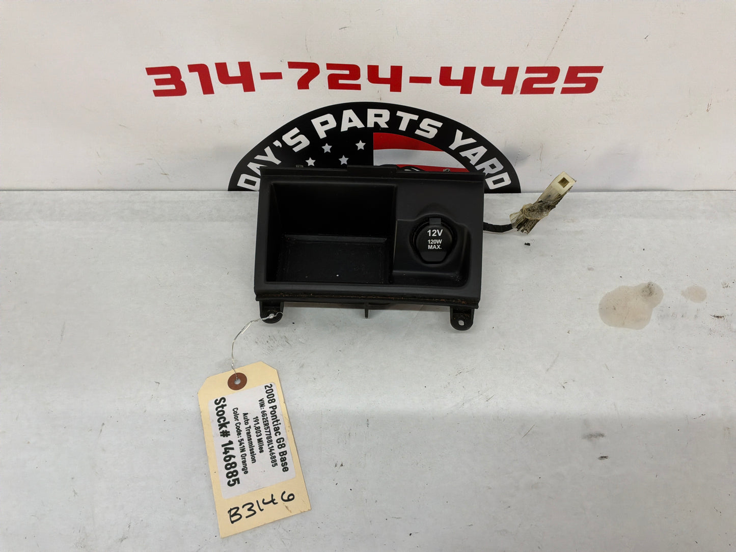 2008 Pontiac G8 Base Lower Radio Center Console Storage Cubby Compartment Assembly OEM