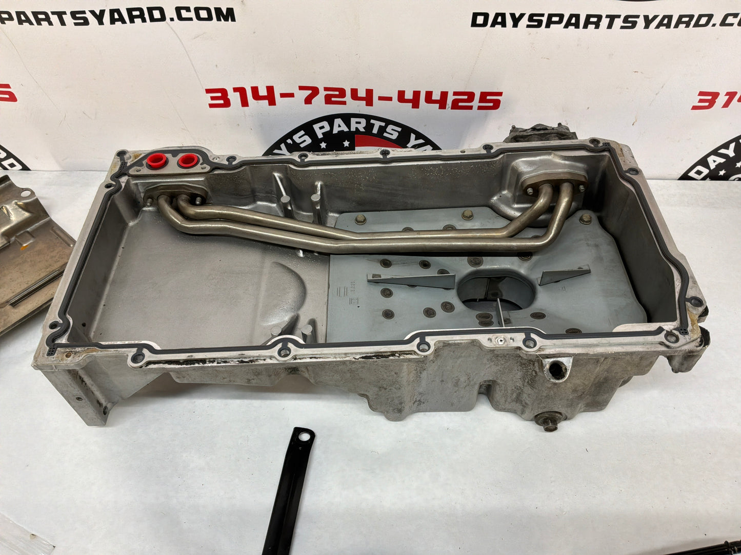 2005 Pontiac GTO Complete Oil Pan Assembly Pick Up Tube Windage Tray Dip Stick OEM