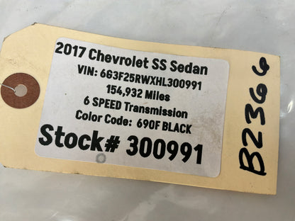 2017 Chevy SS Sedan Rear Suspension Cradle Subframe Bolts Hardware OEM