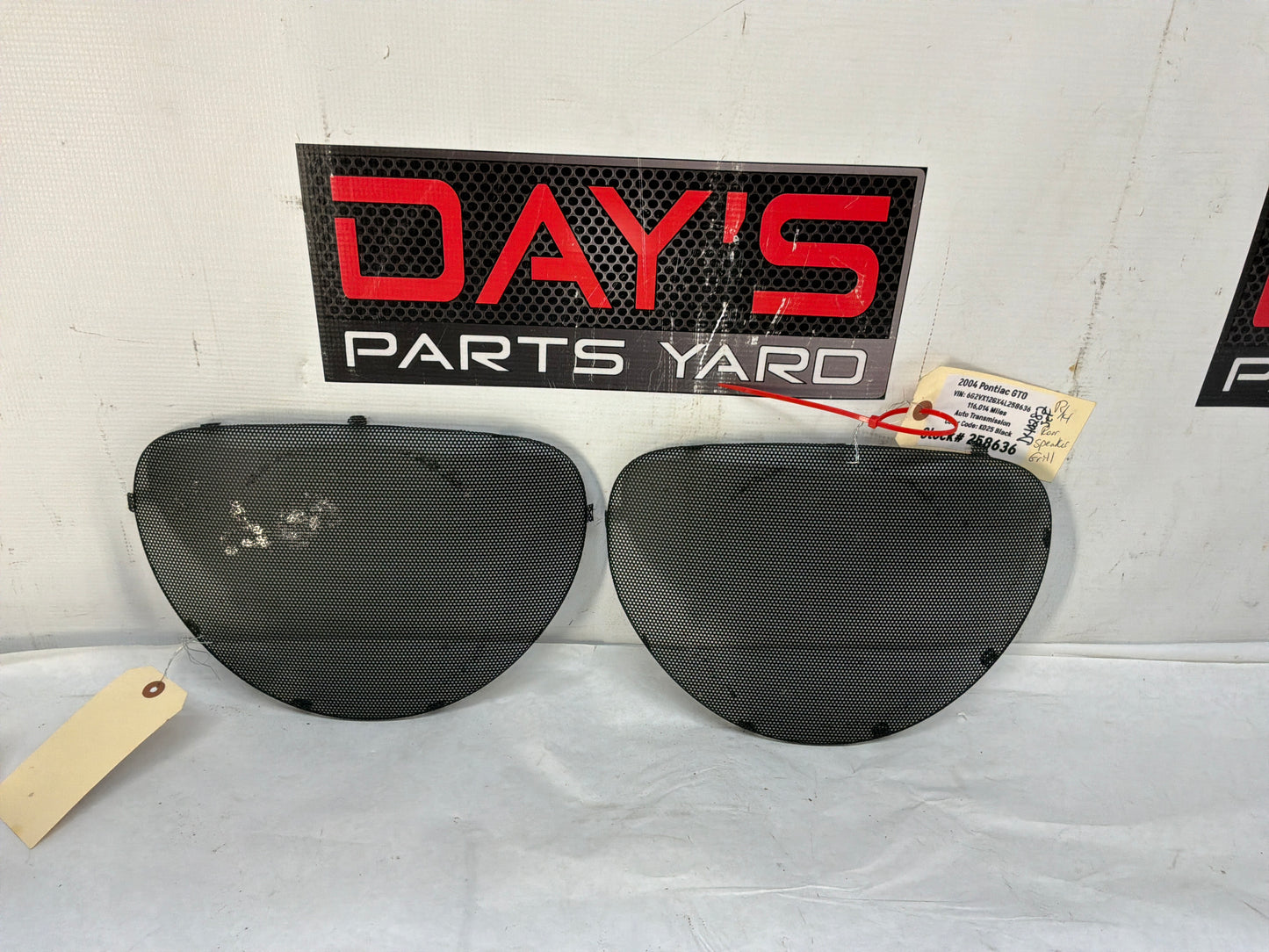 2004 Pontiac GTO Rear Speaker Deck Panel Tray Cover Grilles OEM