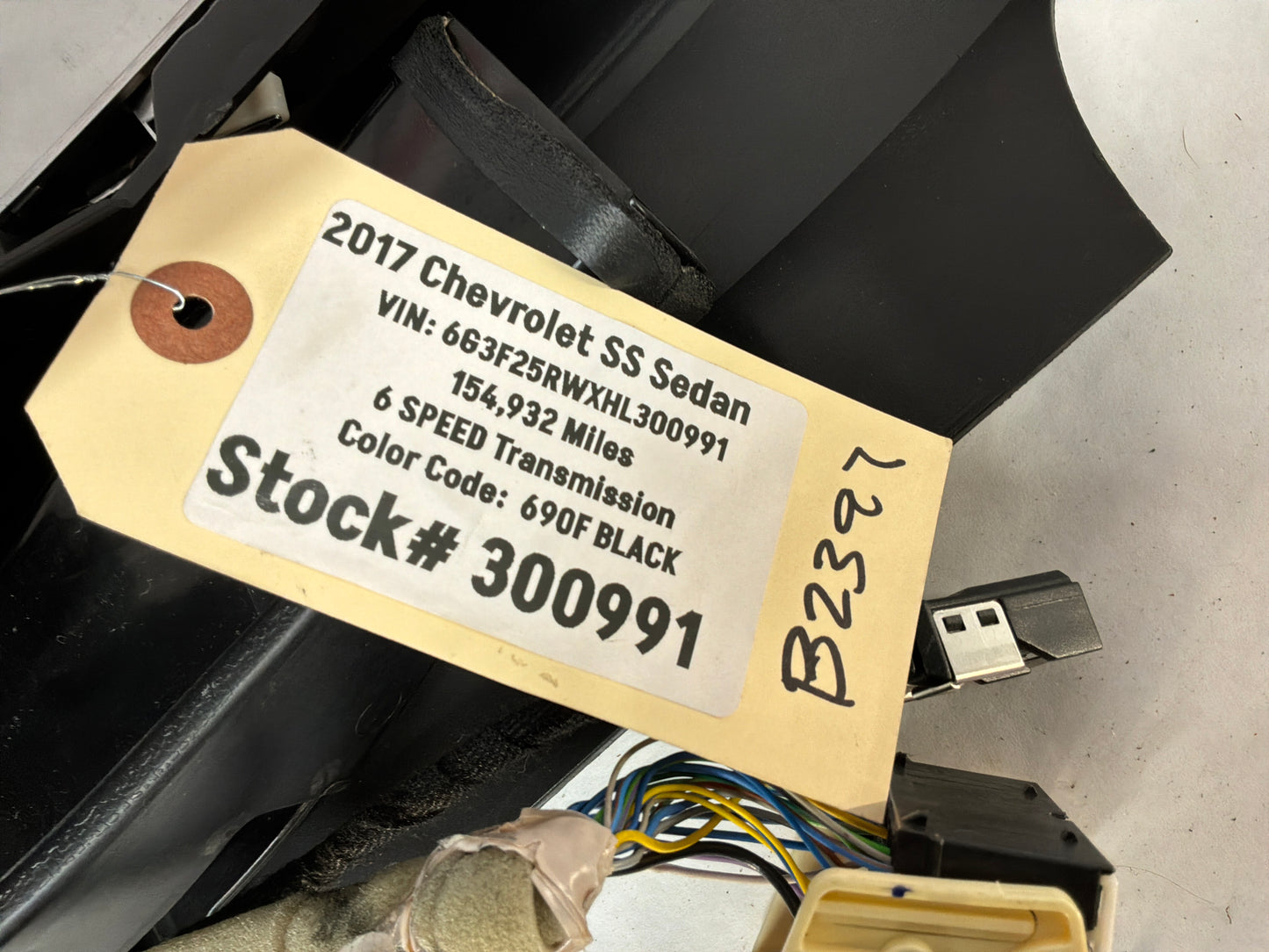 2017 Chevrolet SS Sedan Center Console OEM
