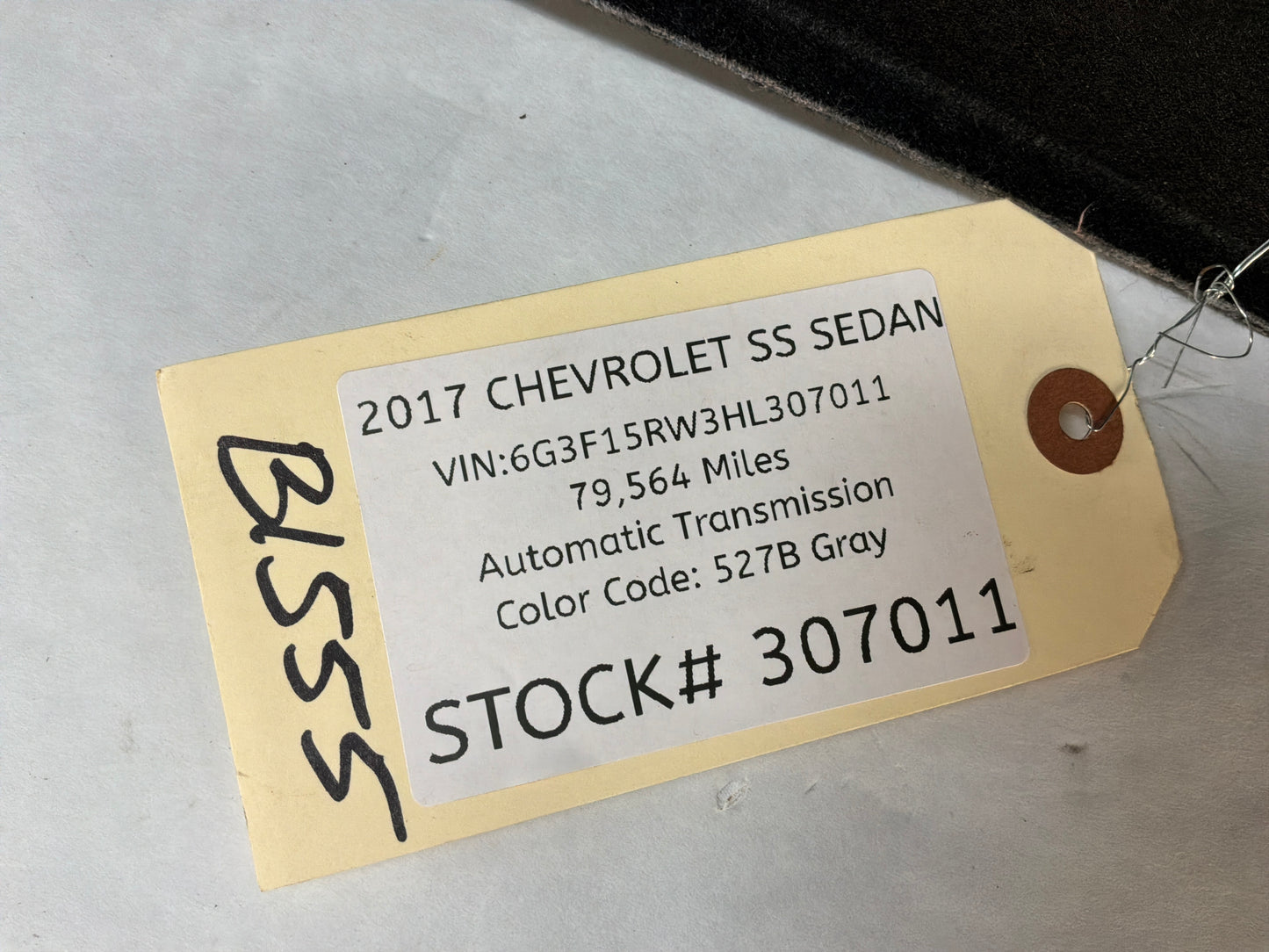 2017 Chevy SS Sedan Trunk Deck Lid Liner Carpet Felt Panel OEM