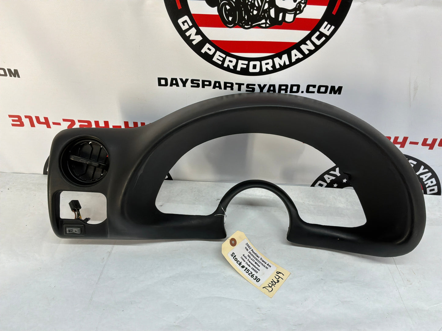 2002 Pontiac Trans Am WS6 Gauge Cluster Speedometer Dash Bezel OEM