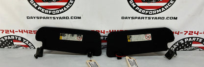 2005 Pontiac GTO RH & LH Sun Visors Shades Sunvisors w/ Clips OEM
