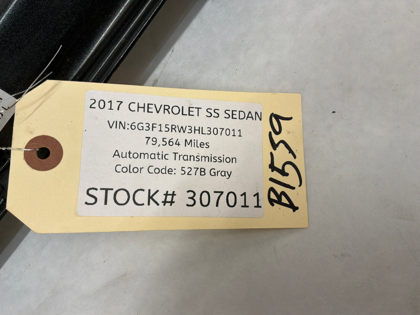 2017 Chevrolet SS Sedan Trunk deck lid