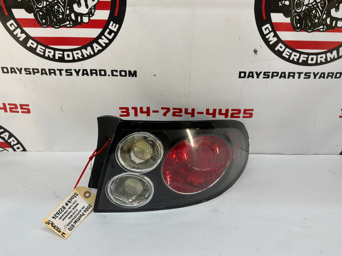 2006 Pontiac GTO RH Passenger Tail Light Taillight Lamp OEM