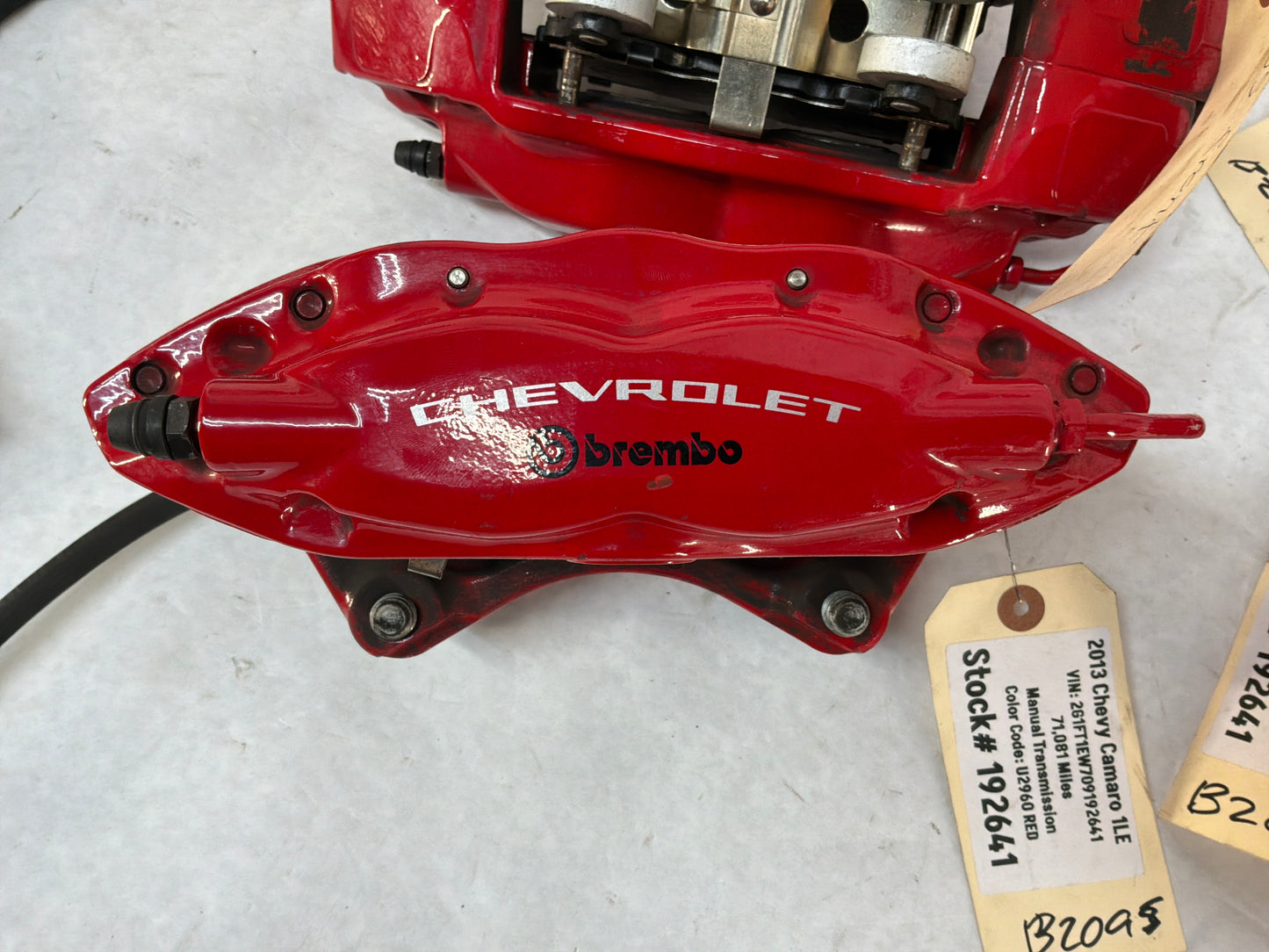 2013 Chevy Camaro 1LE Brembo Brake Calipers & Rotors Front and Rear OEM